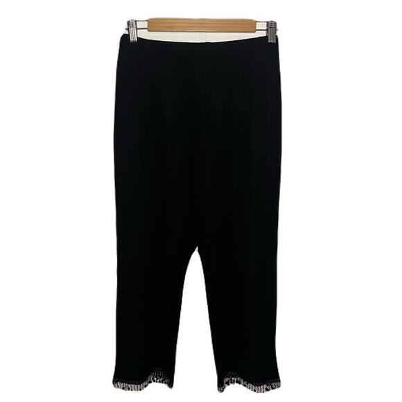 Vintage Beaded Fringe Super Stretch Cropped Pants Women’s Size XL - 31” Waist - Picture 2 of 6